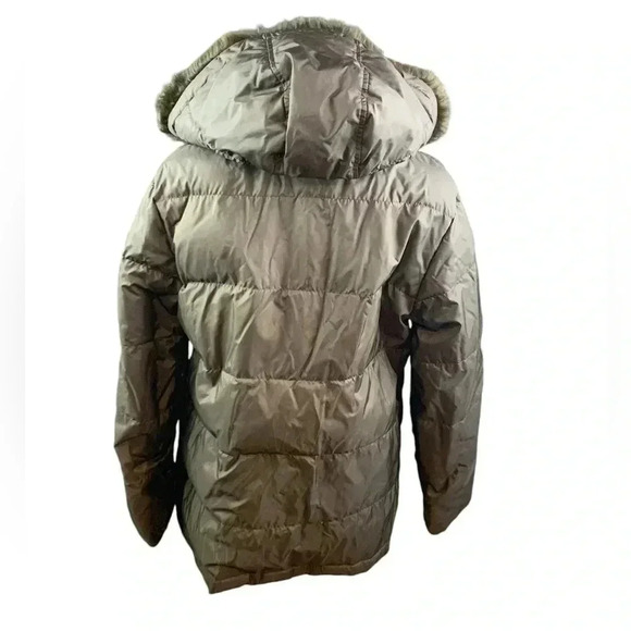 Net Urban Down Coat in Chocolate Brown with Hood - Picture 2 of 2